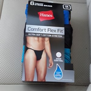 Men Tagless String Bikinis 3X - pkg of 6